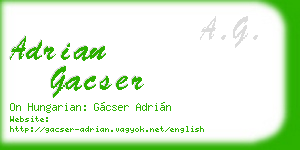 adrian gacser business card