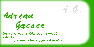 adrian gacser business card